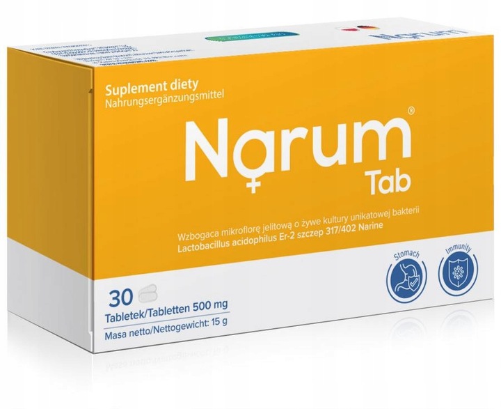 

Narum na żołądek 500mg 30 tabletek