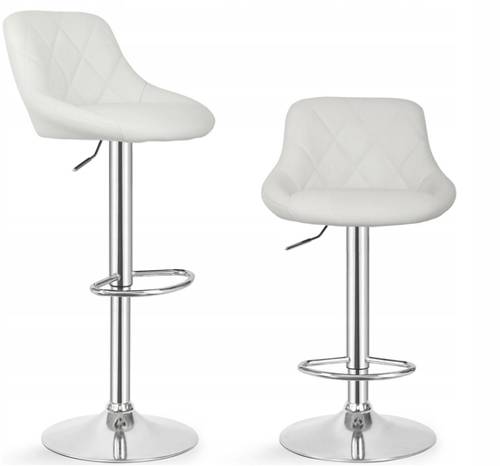 Stolička Miadomodo umelá koža biela 2 ks