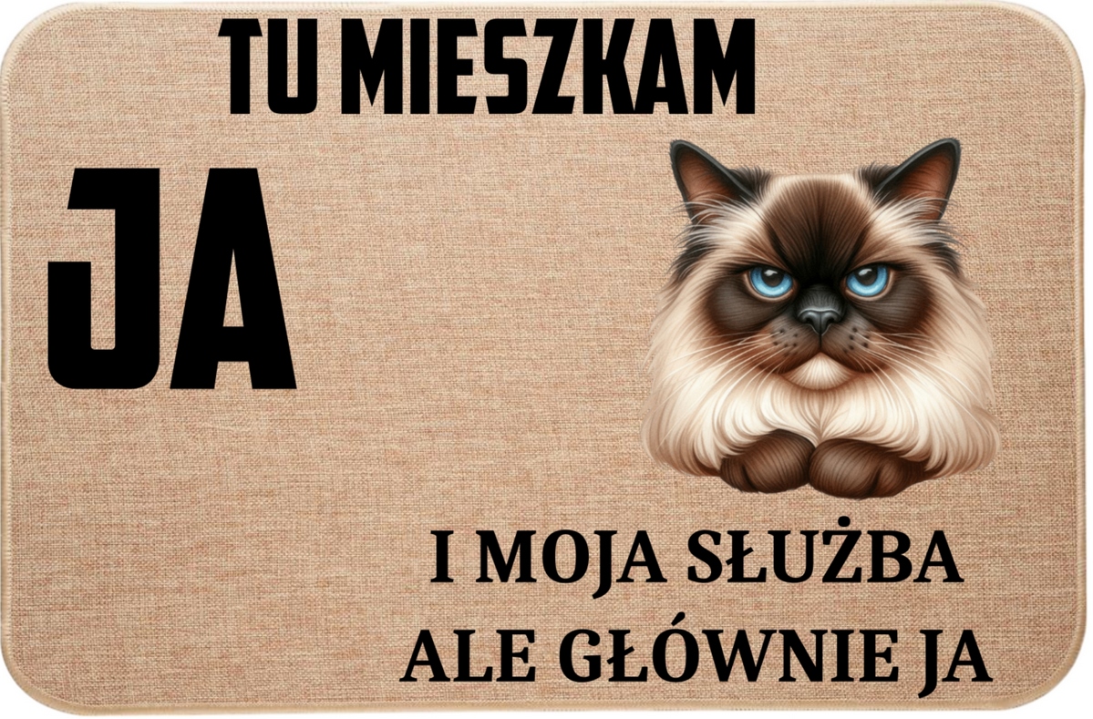 Lněná Rohožka S Kočičkou Žiju Já A Moje Služba, Ale Hlavně Já