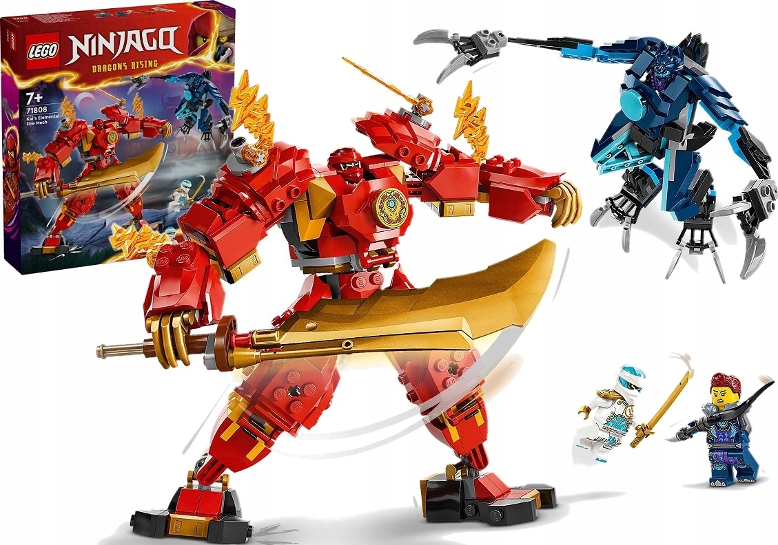 322 ele stavebnice Lego Ninjago Mech ohnivého živlu Kaia 71808