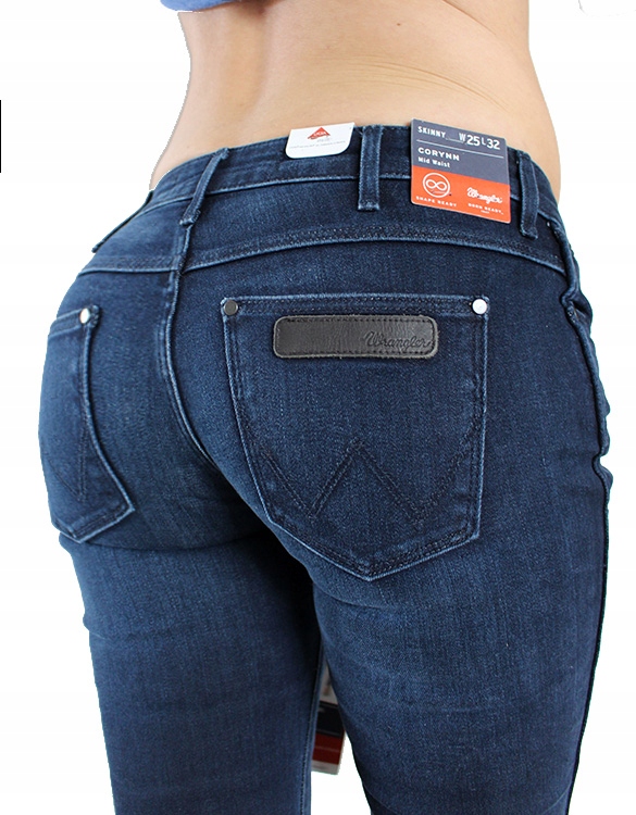 úzké nohavice Wrangler Corynn W26 L34 tmavě modré 34 Xs