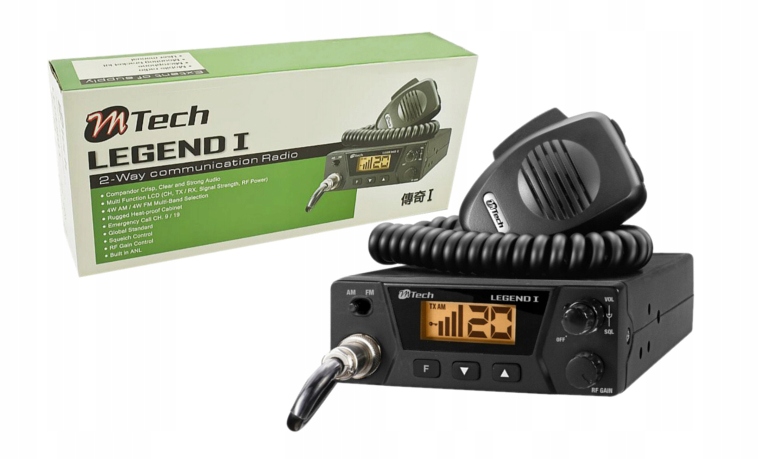 Radio CB LEGEND I 12V 24V ANTENA MAGNETYCZNA 45CM Radio manufacturer M Tech