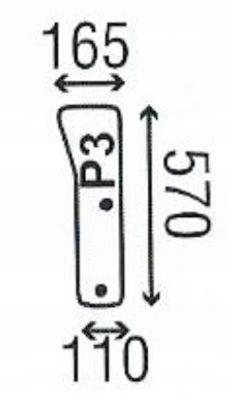sklo pro traktor Renault řady F, V a Lb přední