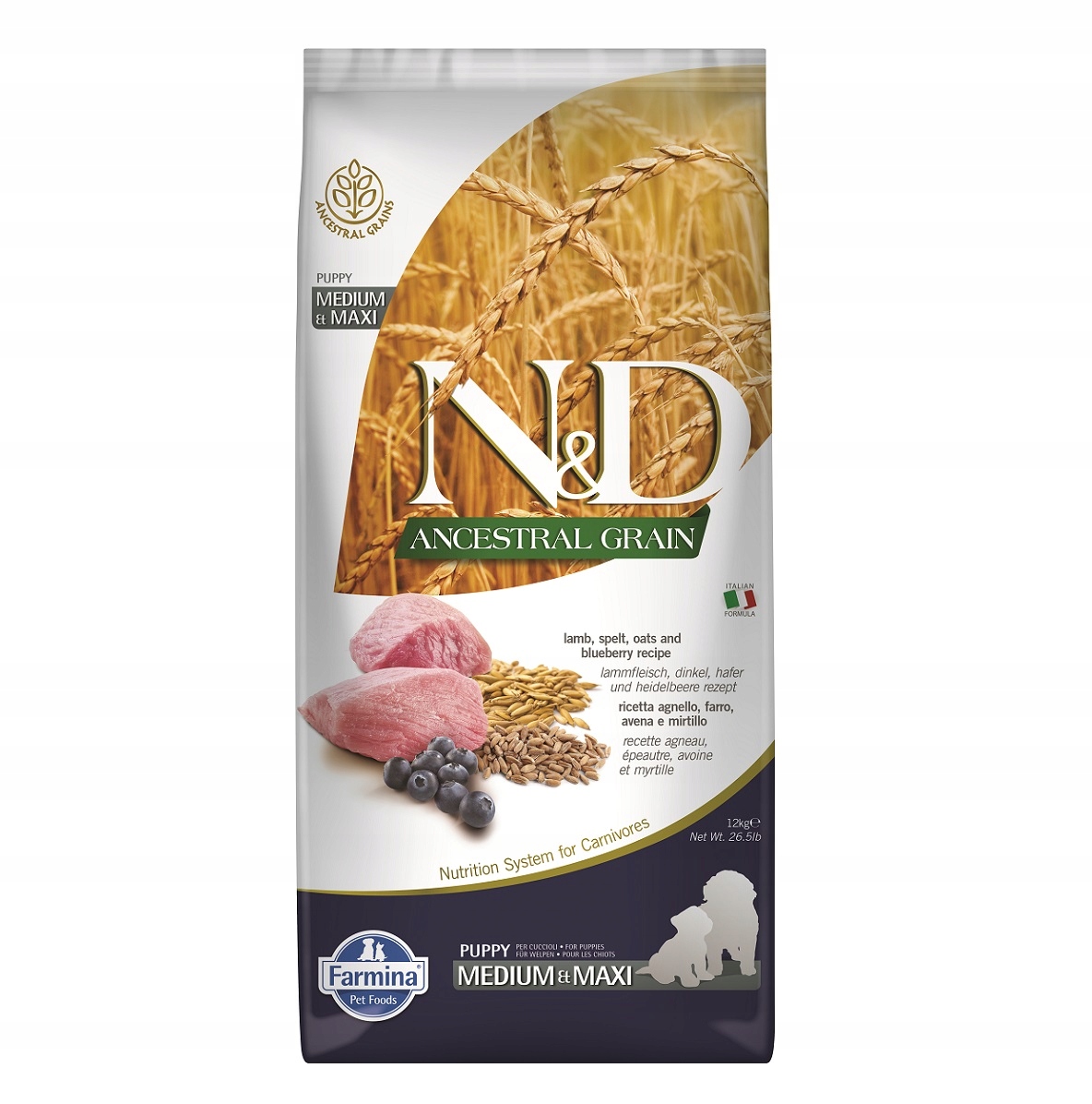 Levně Nd Farmina Ancestral Lamb Medium Maxi Puppy 12kg