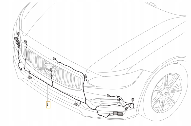 Volvo S90 V90 II svazek pro instalaci předního nárazníku 32210836 Oe