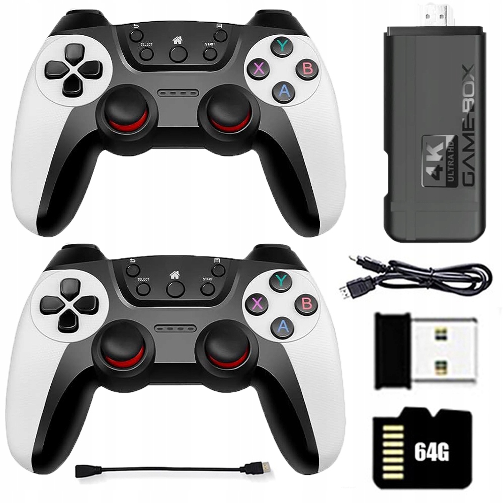 Bezprzewodowy Joystick Do Konsoli Do Gier 4K Dla Dwóch Graczy, 30 000 Gier