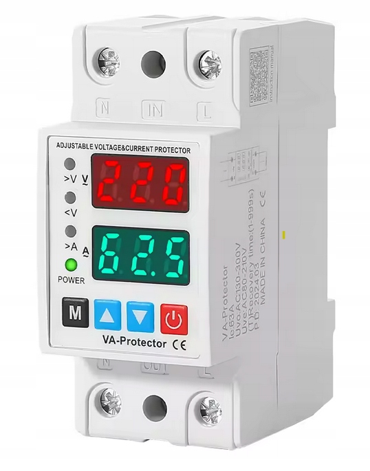 Regulowany wyłącznik prądu ZS3-VA 40A 230V z ochroną przed przepięciem