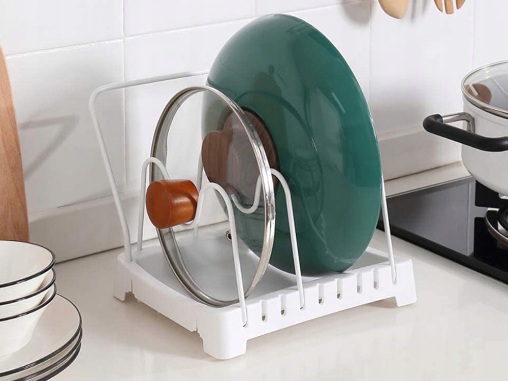 SUSZARKA DO NACZYŃ OCIEKACZ STOJAK NA POKRYWKI PRZYKRYWKI REGULACJA RAMION Marka Verk Group