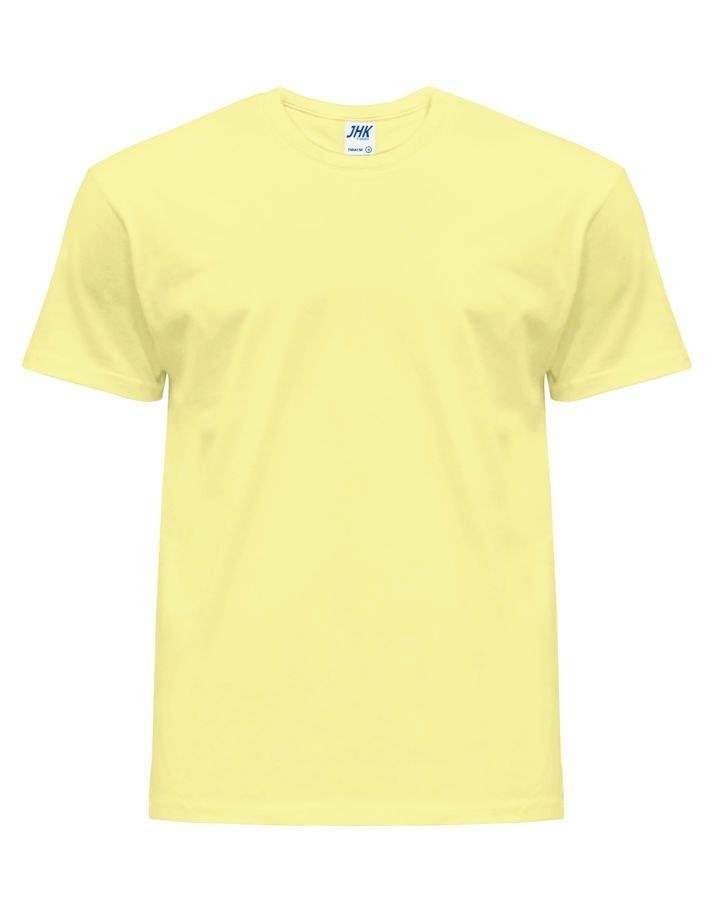 

Gładki Bawełniany T Shirt męski Jhk j. żółty Xs