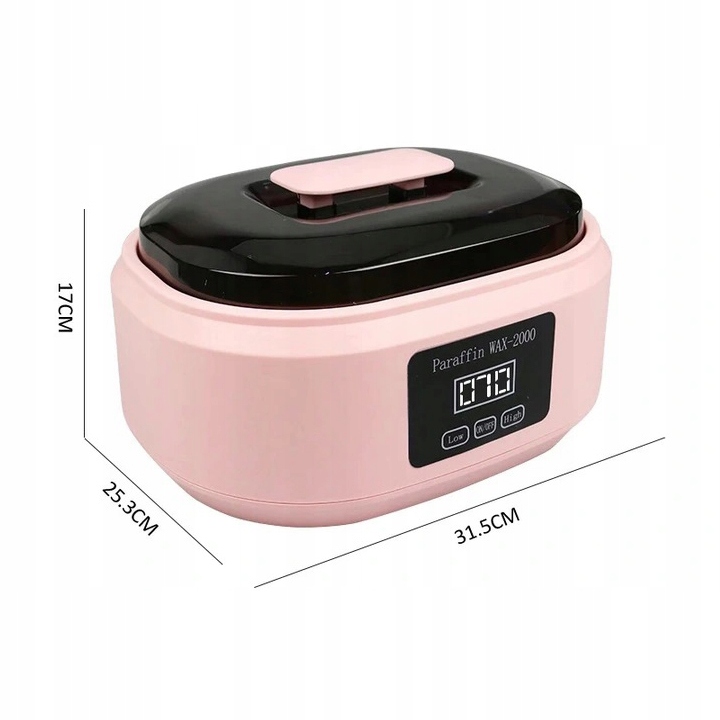 PODGRZEWACZ DO PARAFINY PARAFINIARKA 300 W LCD Zasilanie sieciowe