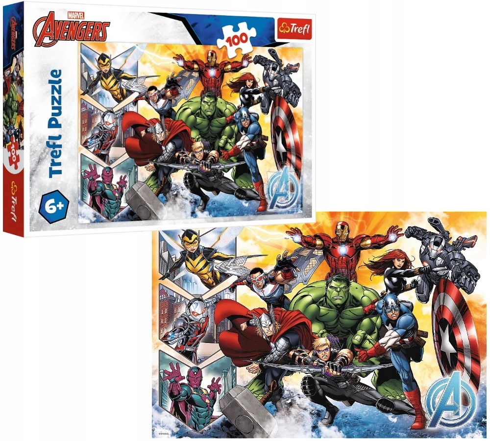 PUZZLE 100 EL SIŁA AVENGERSÓW MARVEL TREFL Marka Trefl