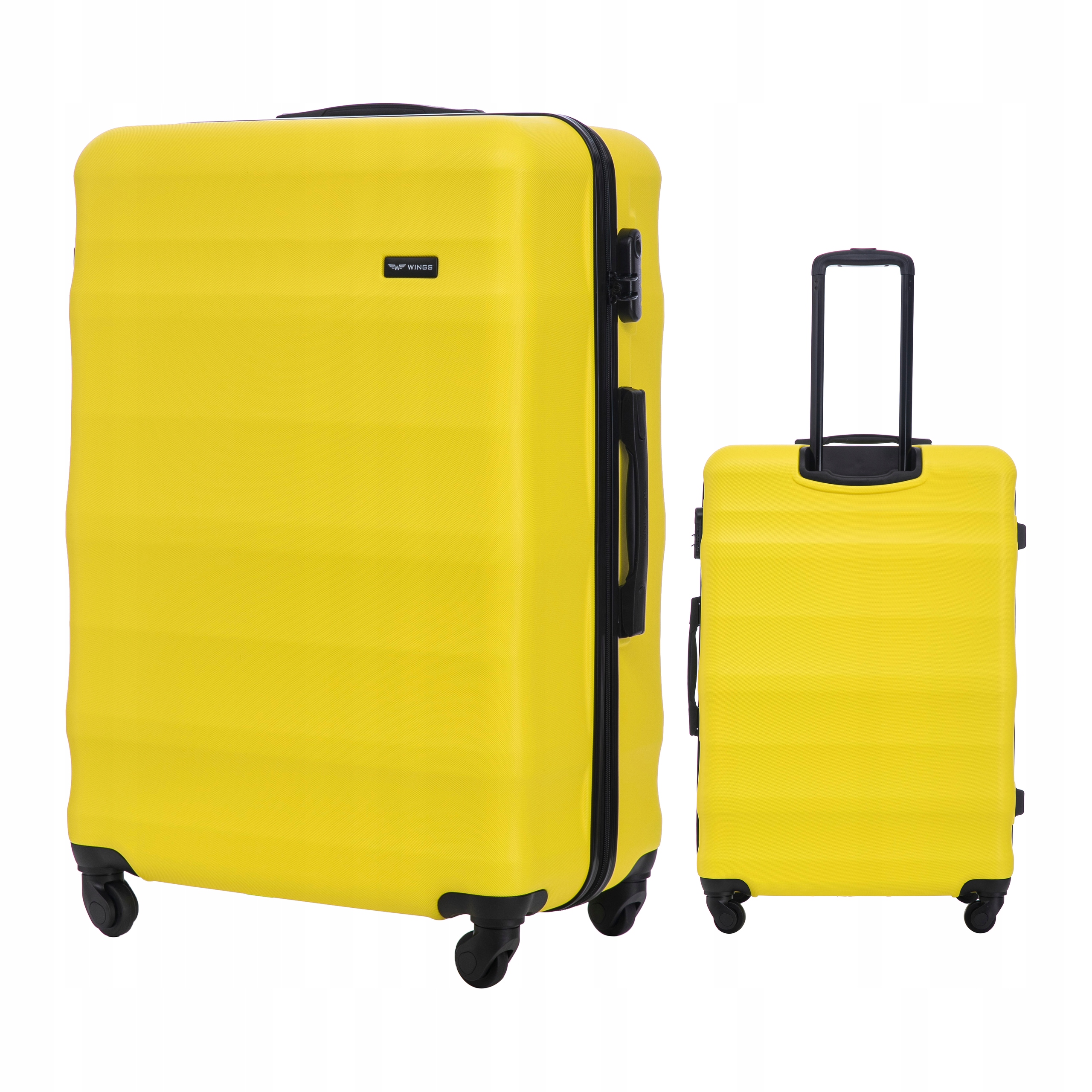 Velký XXL kufr na 4 kolečkách, tvrdé cestovní zavazadlo, kódový zámek Wings