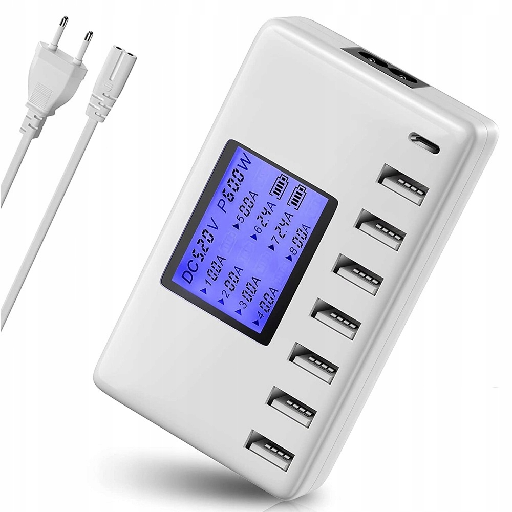 Wieloportowa ładowarka inteligentny 8x Usb 60W