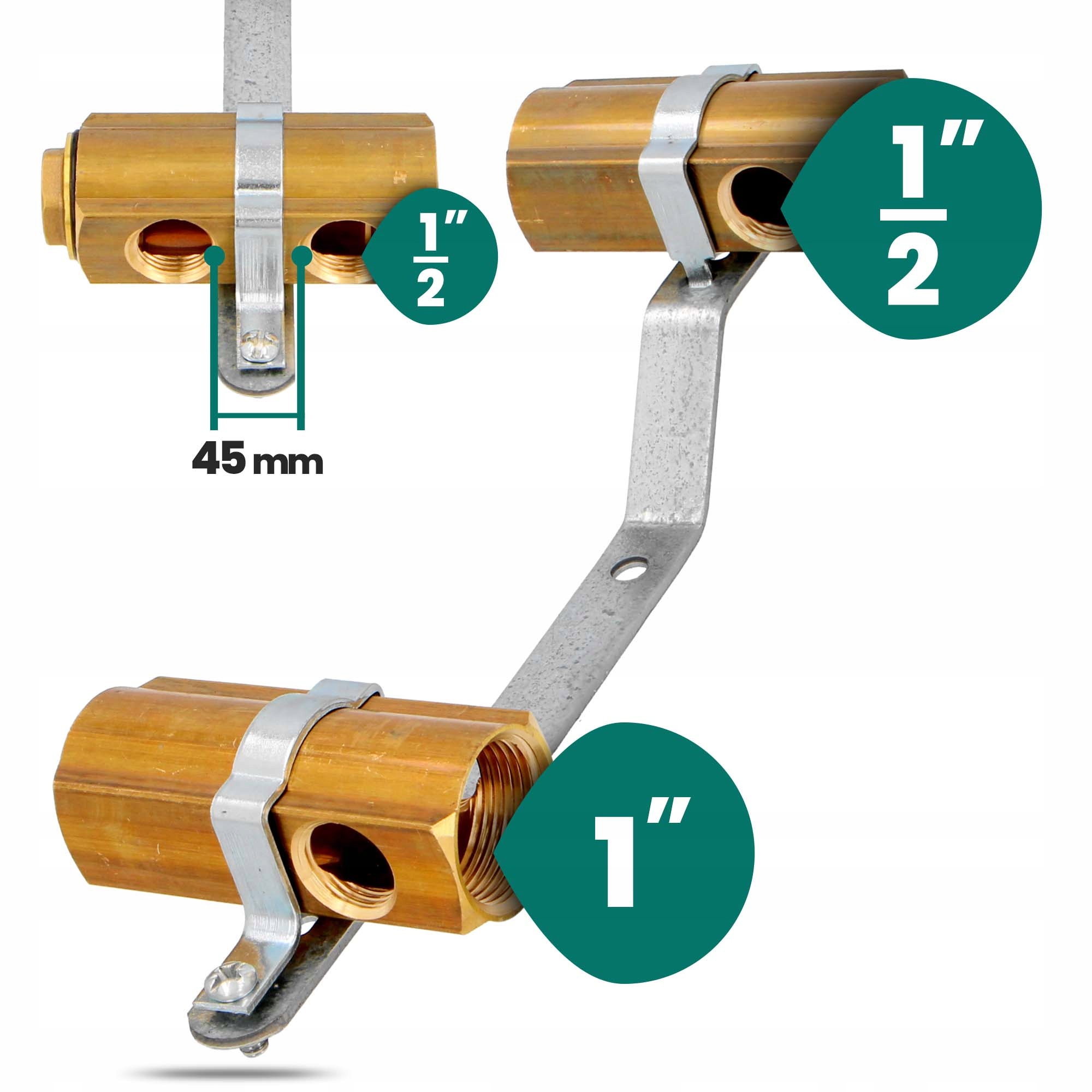 ROZDZIELACZ PODŁOGÓWKI Ogrzewania CO Podłogowego 2 OBWODY Sekcje GRZEJNIKÓW Stan opakowania oryginalne