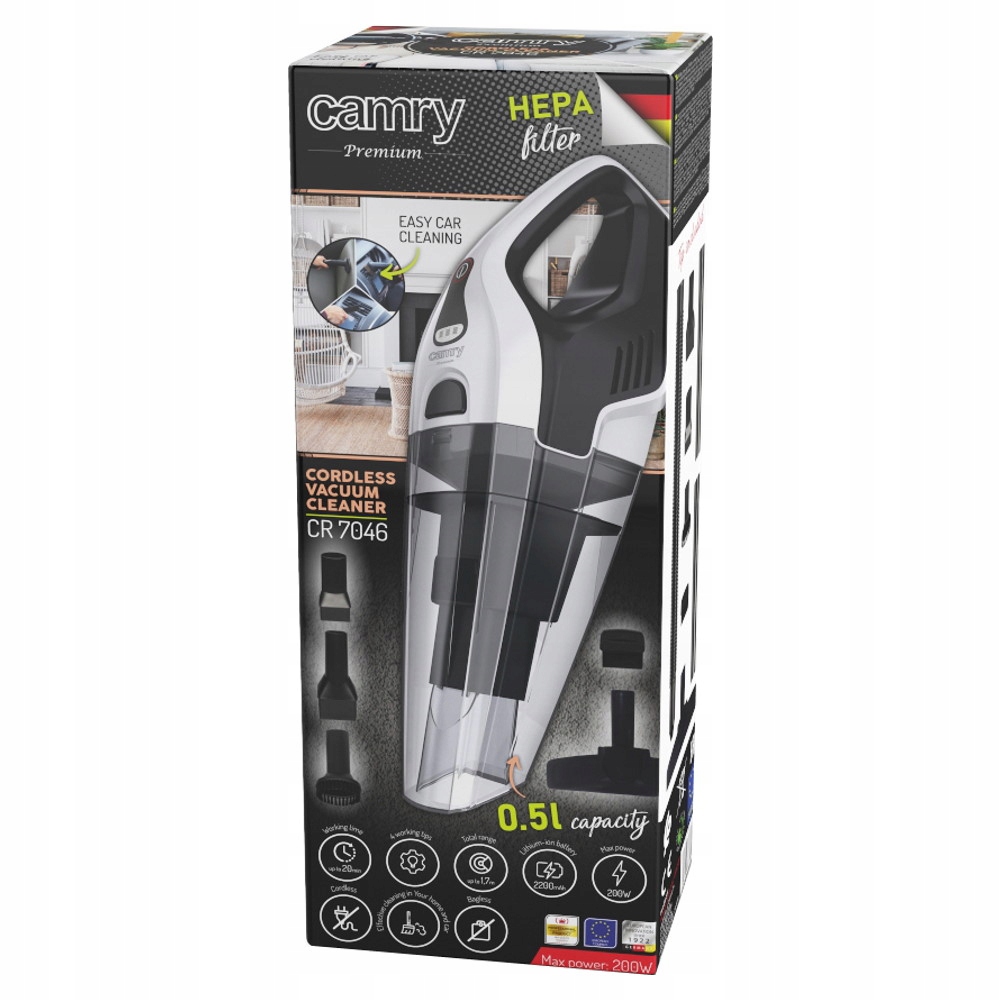 Bezprzewodowy odkurzacz bezworkowy Camry CR7046 Model CR 7046