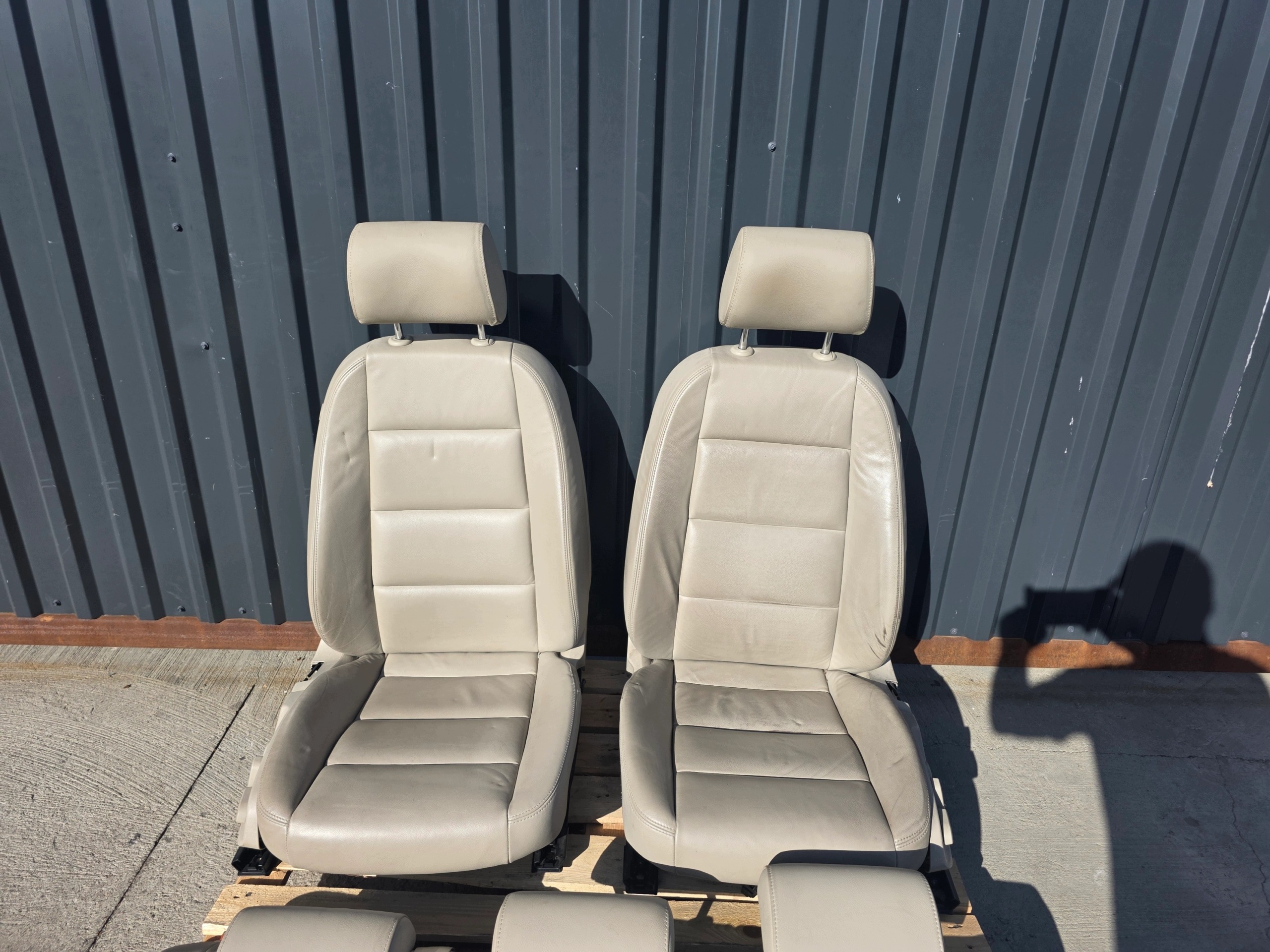 Sitz Sitze KOMPLET AUDI A6 C6 Leder BEZOWE heizung elektrisch !!!