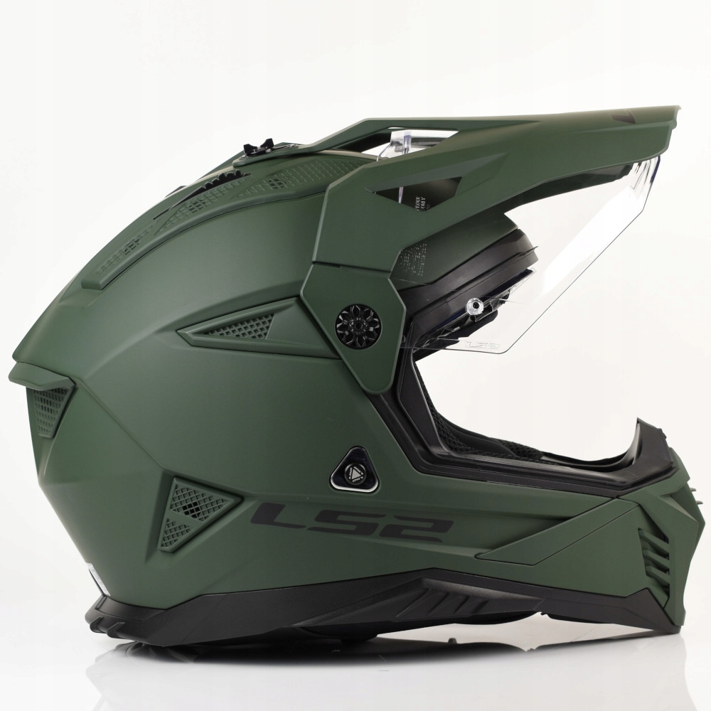 Kask motocyklowy LS2 MX702 Pioneer II Solid M. Mil. Gr. XS Rozmiar XS