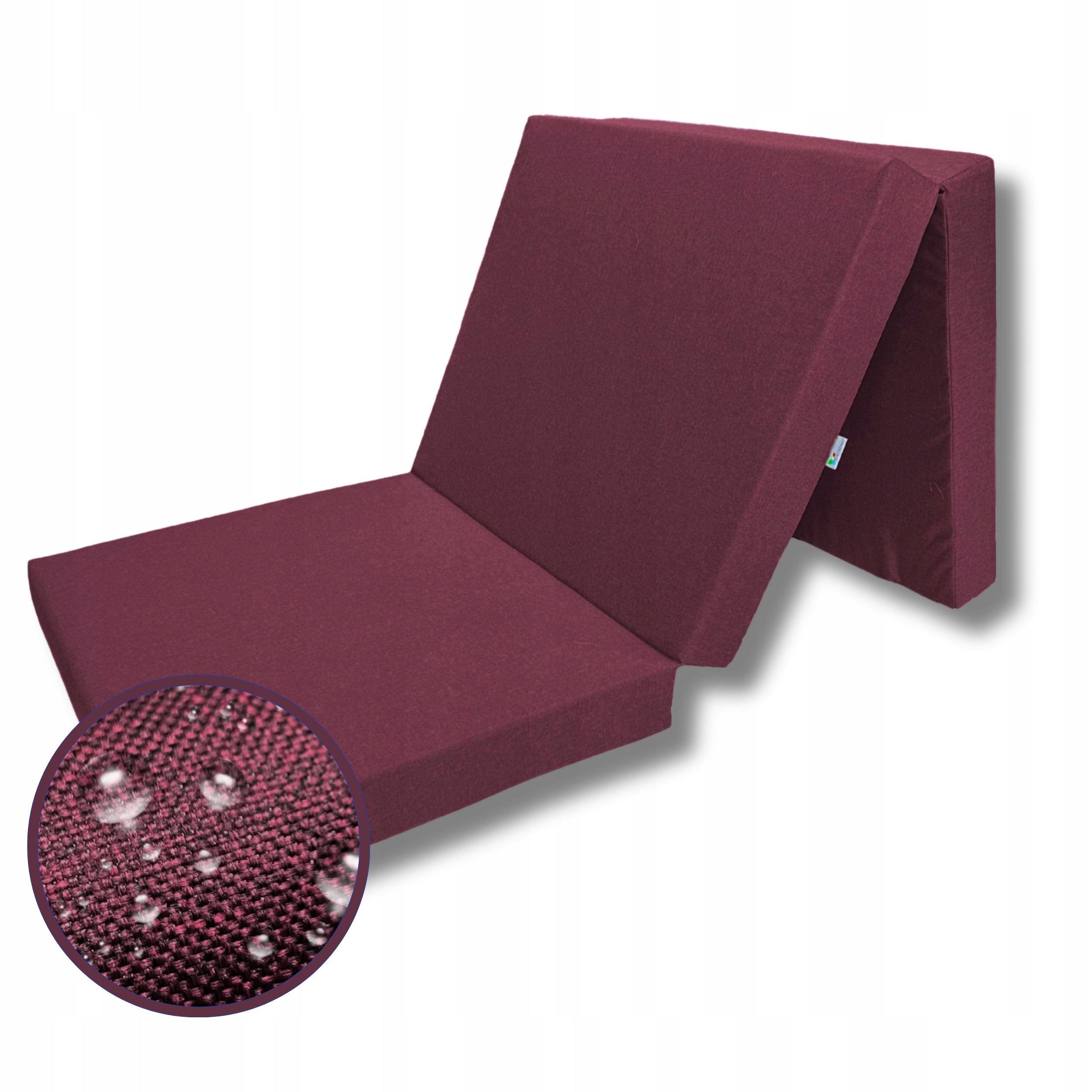 Matrace Voděodolný Camping Rozkládací Křeslo Vínová 195x80x9