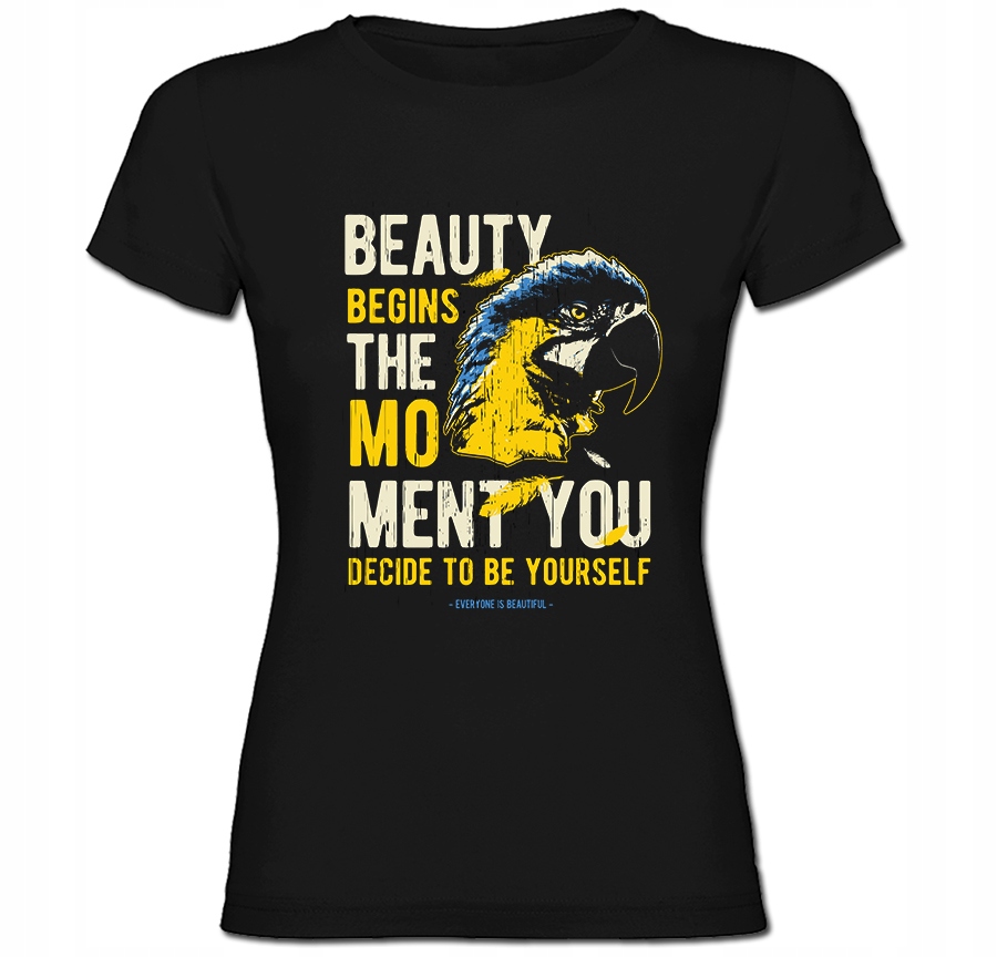 

Damski Tshirt Papuga Ara Be Yourself Być Sobą XXL