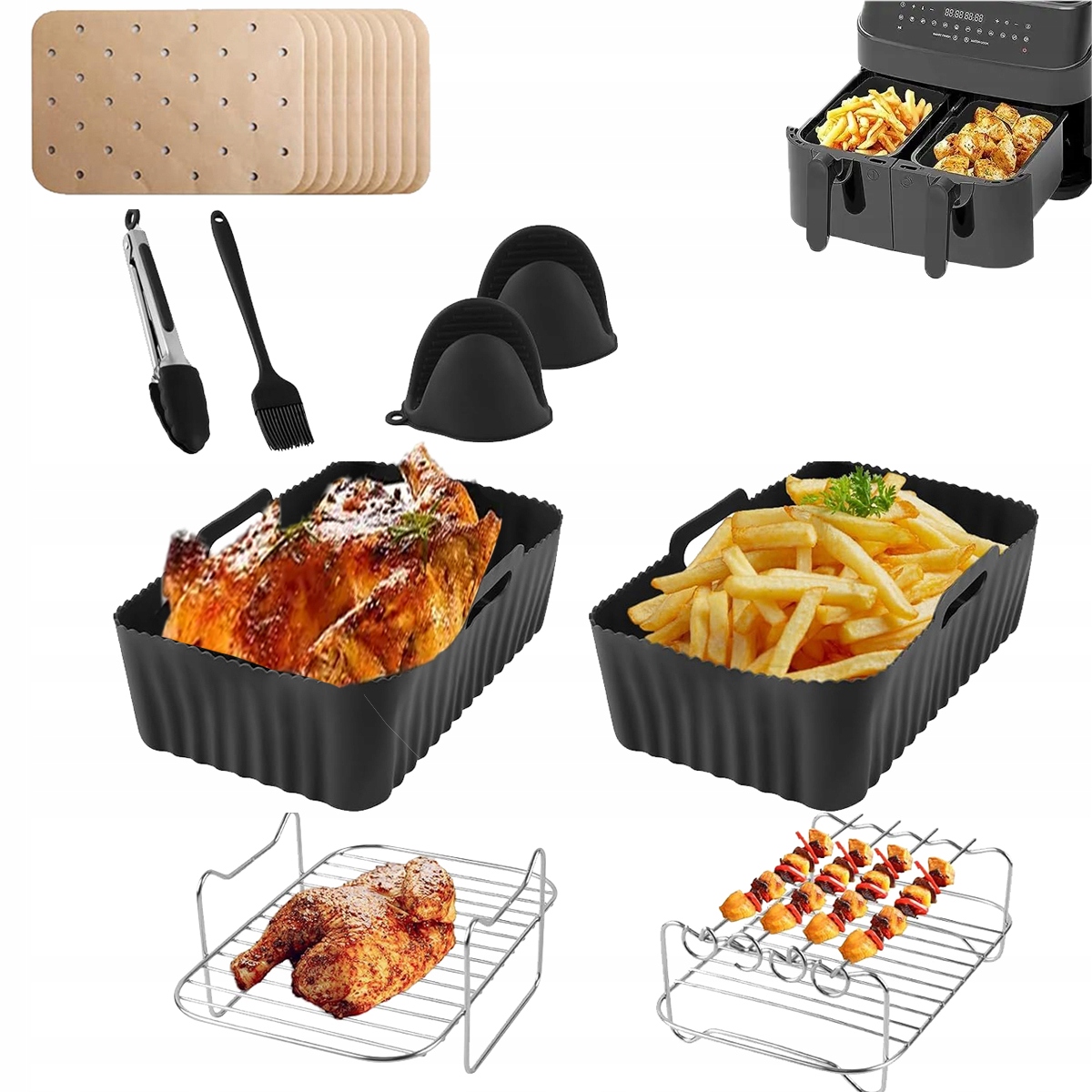 Zestaw Akcesoriów Do Frytownic podwójnych do Ninja Foodi+100SZT