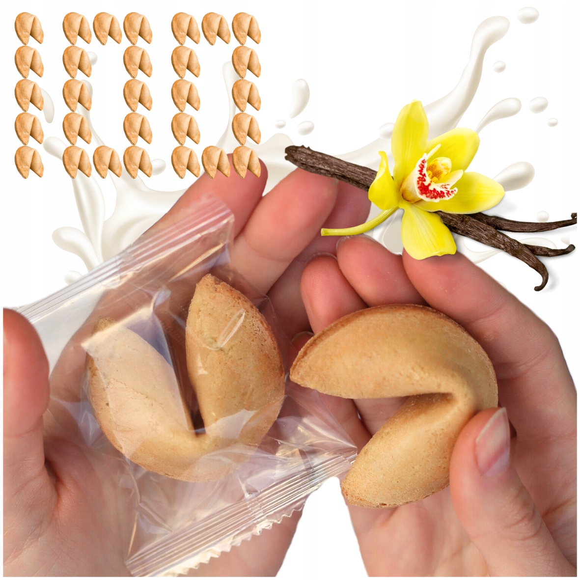 Ciasteczka z Wróżbą Dziękuję Za Przybycie dla Gości na Ślub Urodziny 100szt