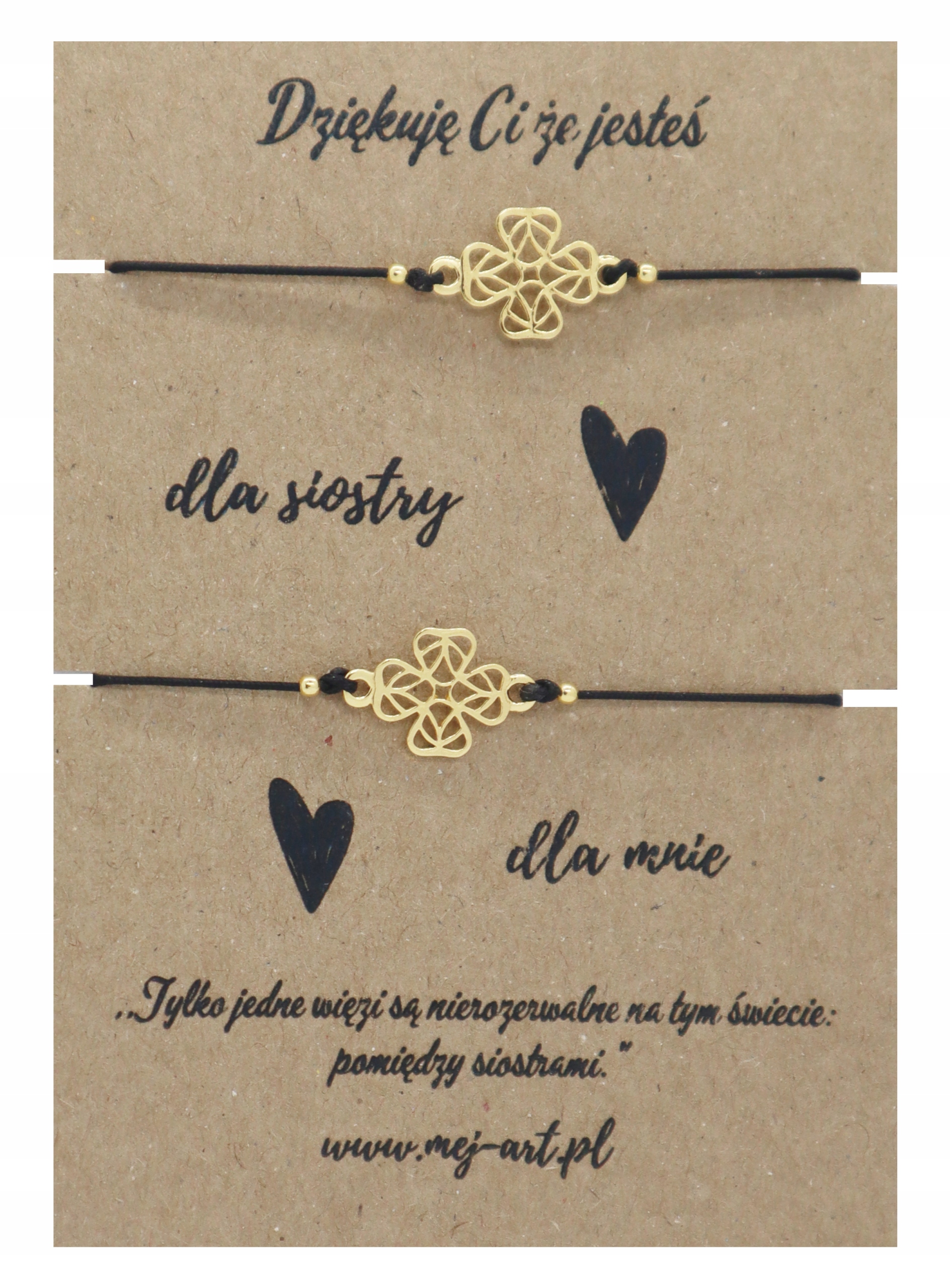 

Sznurkowe Bransoletki Koniczynki Koniczyna Srebro