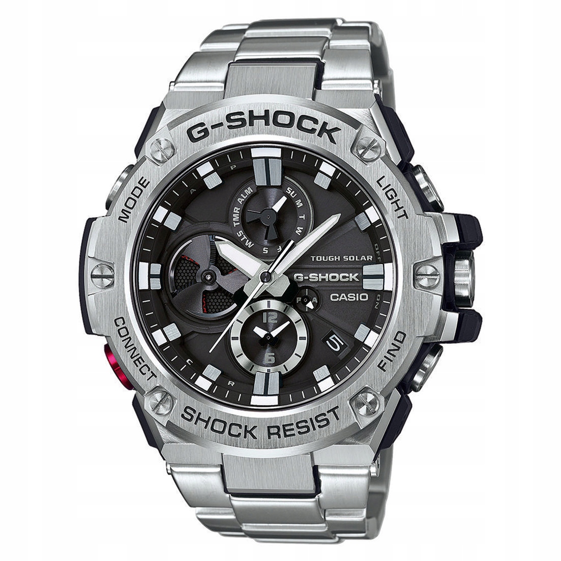 Casio G-Shock GST-B100D-1AER Bluetooth 200 m Stříbrný