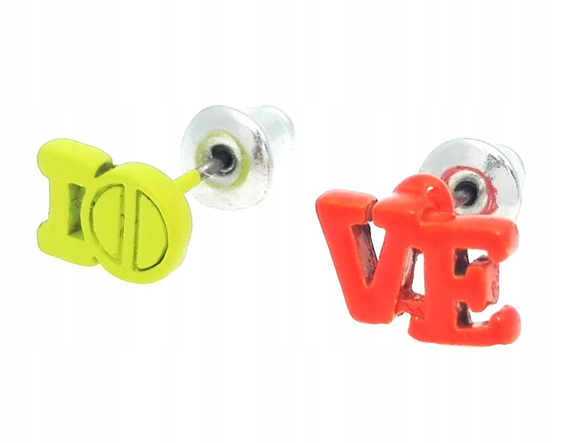 

Kolczyki love pomarańczowy i zielony