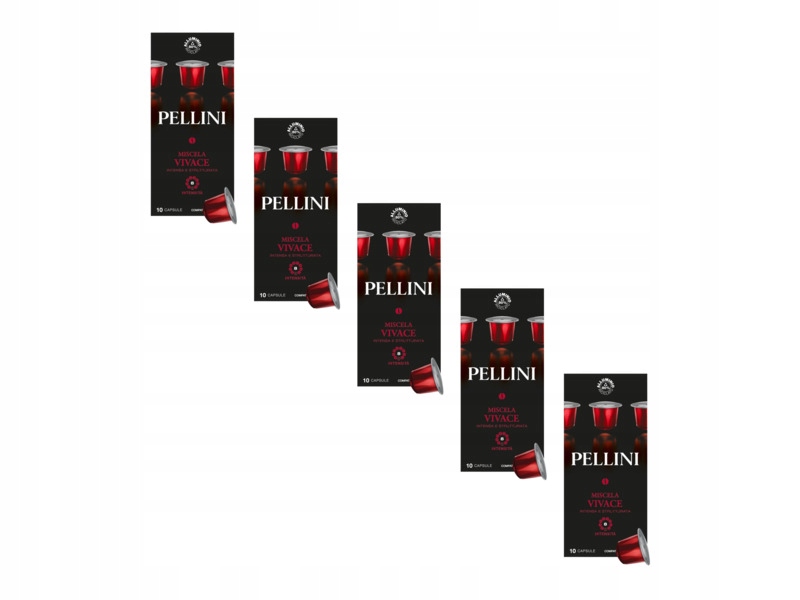 Kapsułki Pellini Vivace do ekspresu Nespresso 5 x 10 sztuk