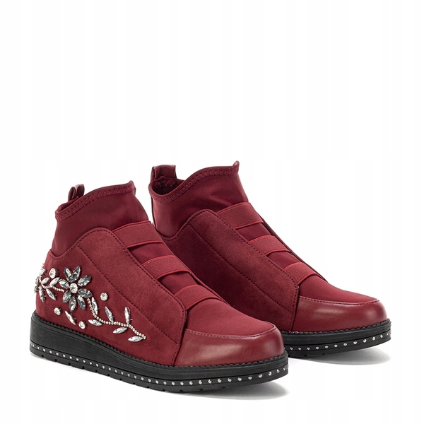 

Bordowe Buty Zimowe Botki Ocieplane Ingala 37