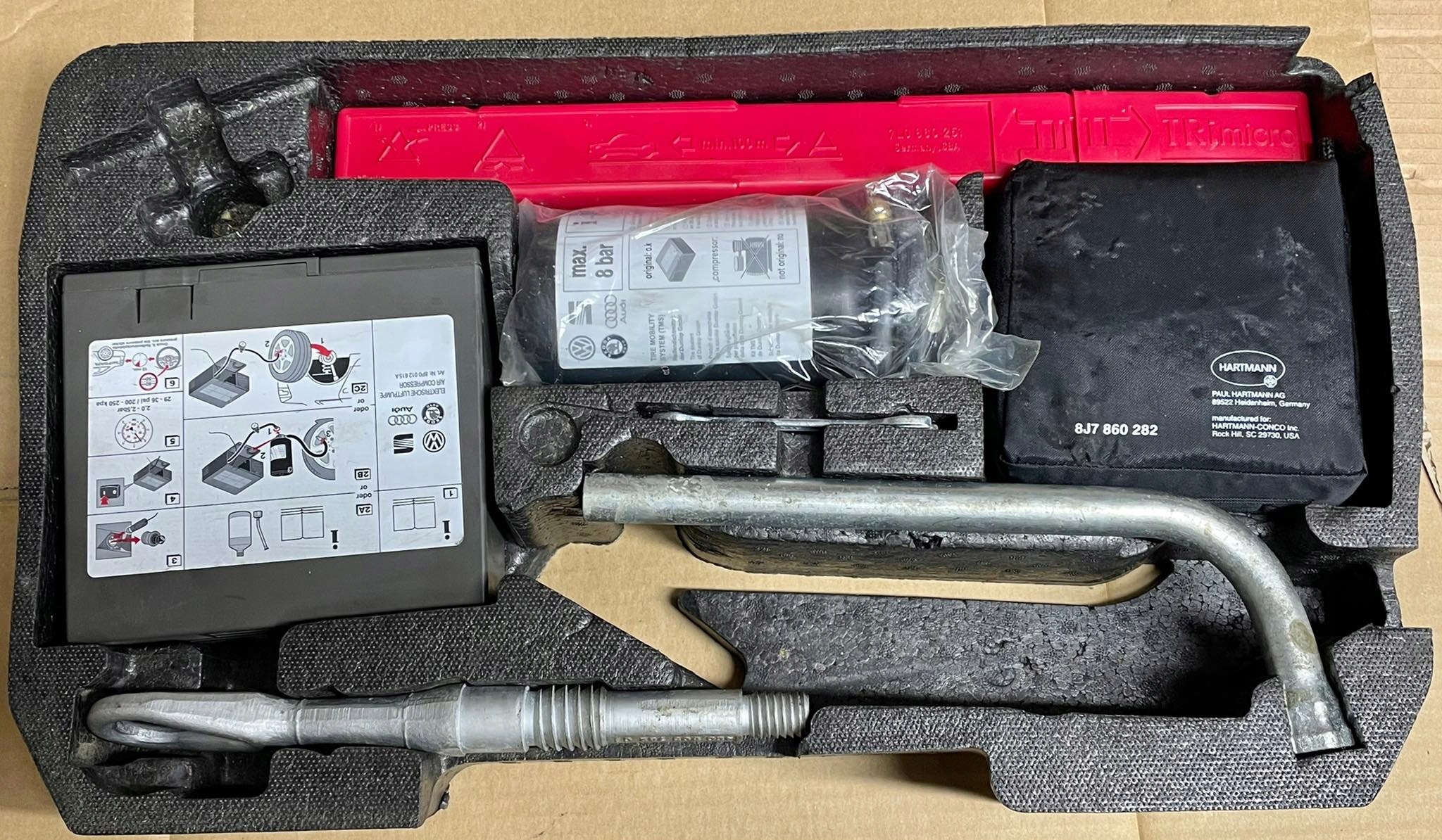 8P0012615A 8J7860282 - Audi R8 420 06-комплект для ремонта компрессор крюк