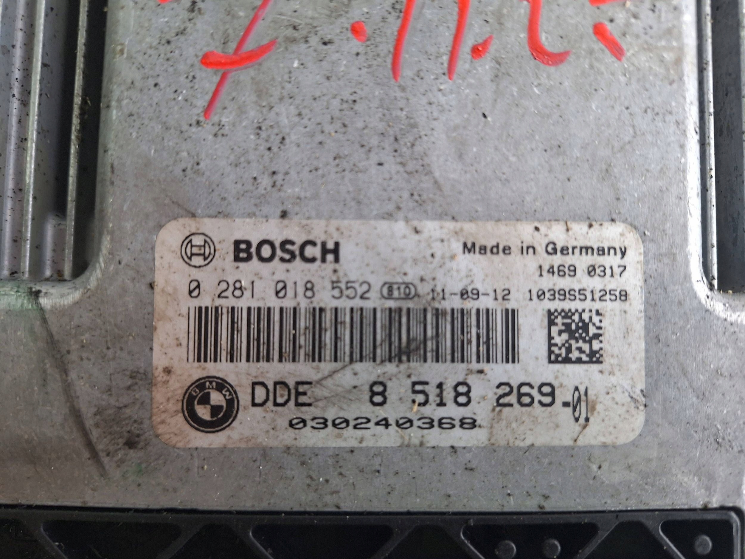 BMW computer control unit of the engine 0281018552 BOSCH 8518269-01