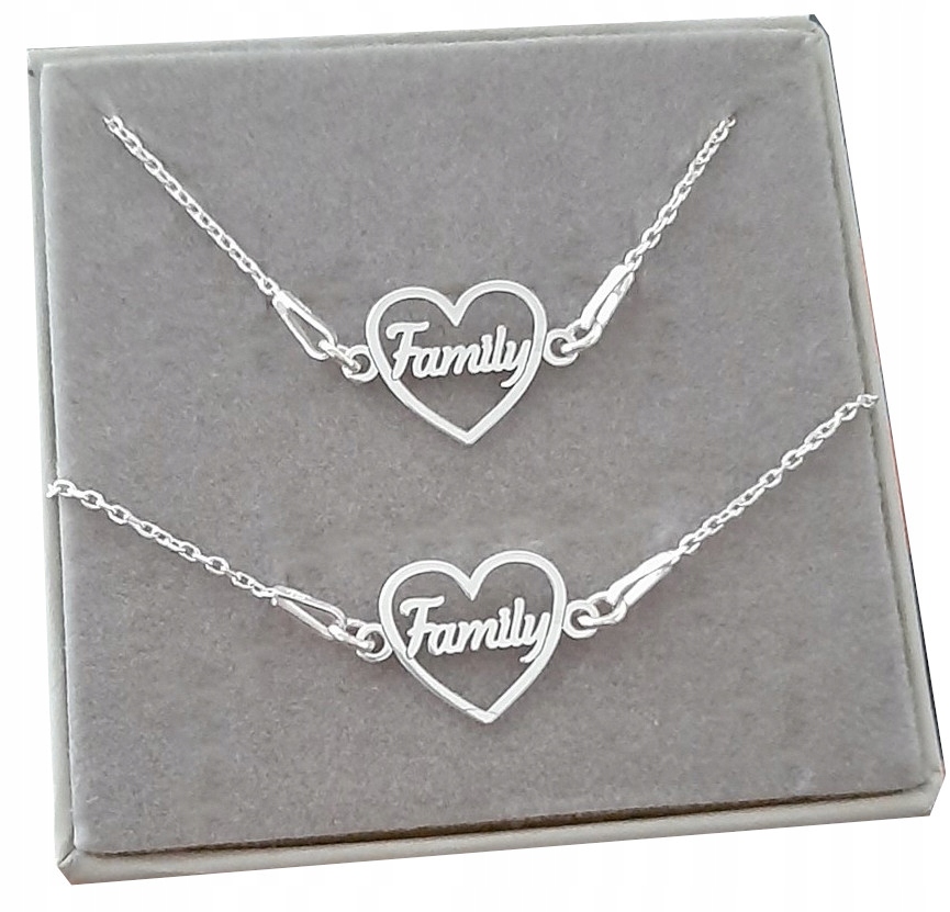 Stříbrný komplet Srdce Family Stříbro 925