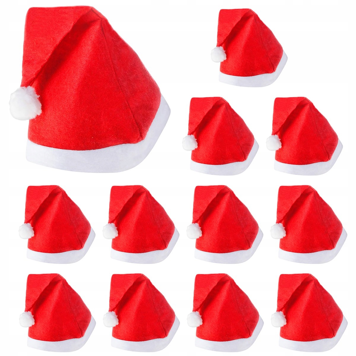 CZAPKA MIKOŁAJA BOŻE NARODZENIE MIKOŁAJKI 12 szt Marka Springos