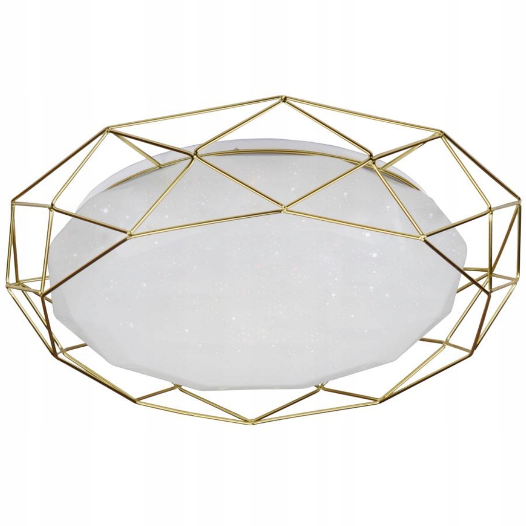 Stropní Svítidlo Sven 43 cm Stropní Svítidlo 24W Led 1600lm 3000K Zlatý Rámeček s hvězdami