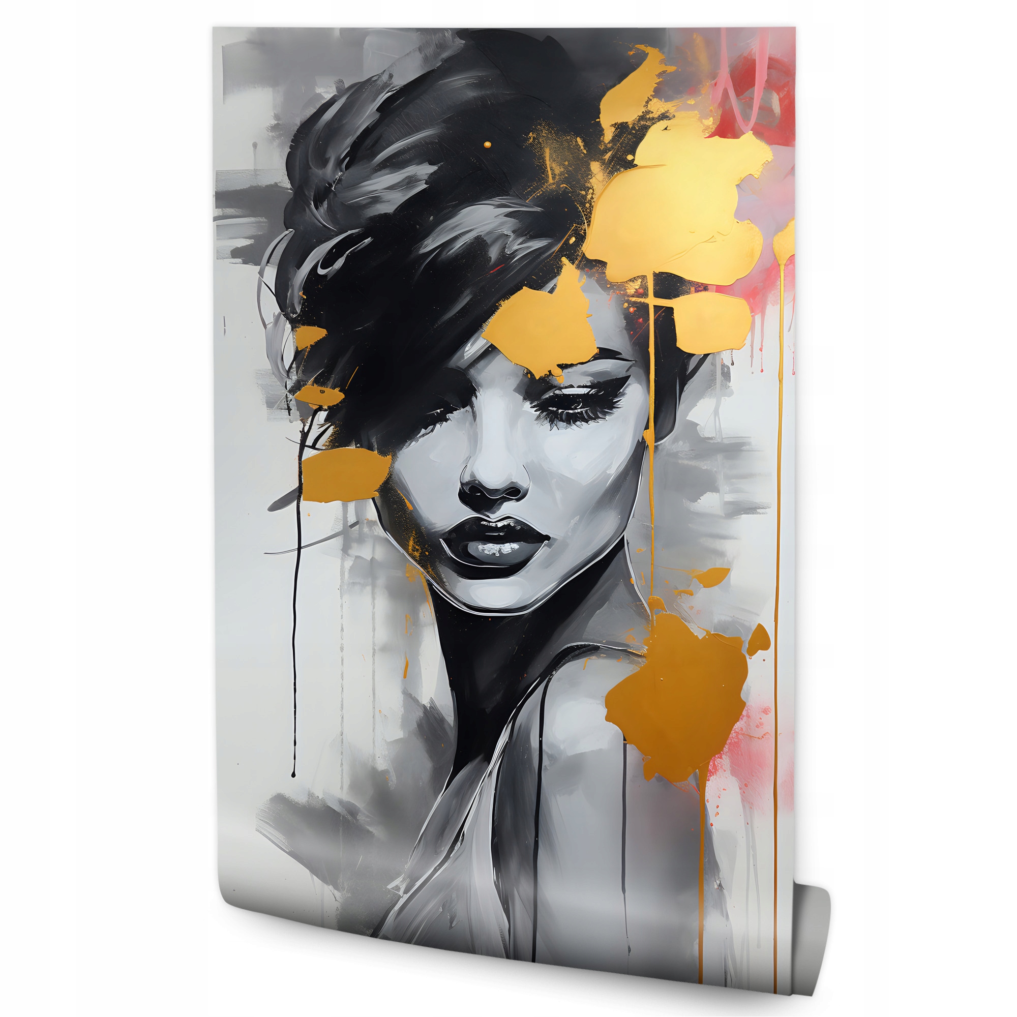 Fototapeta na zeď Zlatý portrét Žena ve stylu Glamour Abstrakt 215x320