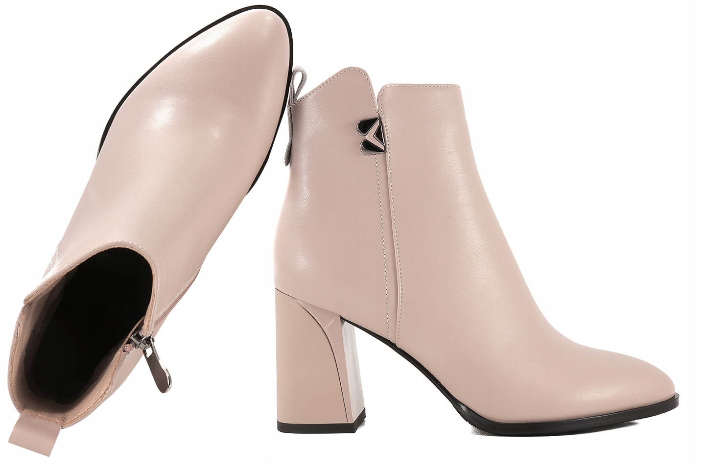 Filippo DBT6578 Dámské Kotníkové Boty Zimní Kozačky Krátké Na Podpatku Kůže 39