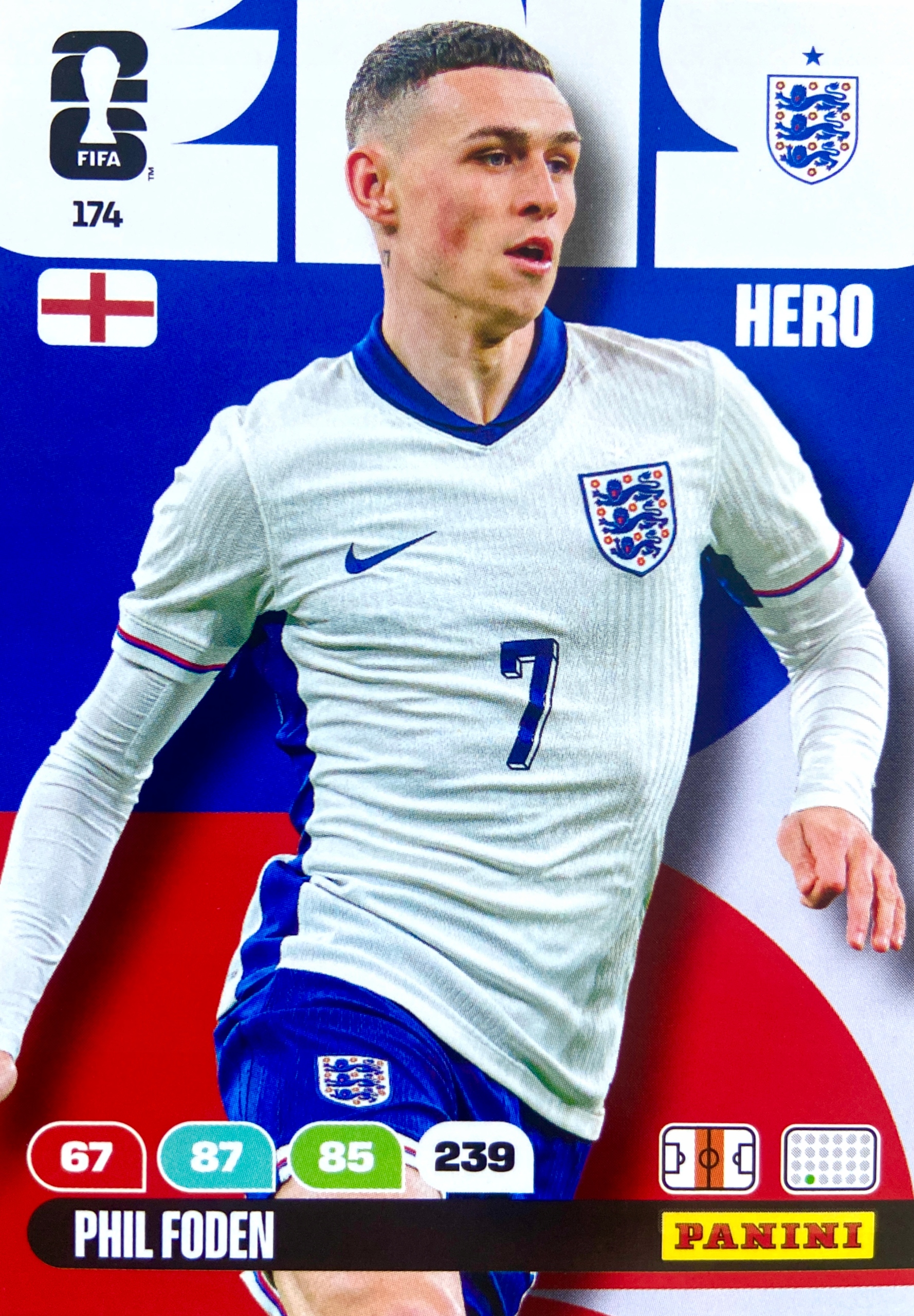 Panini Fifa World Cup 2026 karta piłkarska Hero 174 Phil Foden Anglia