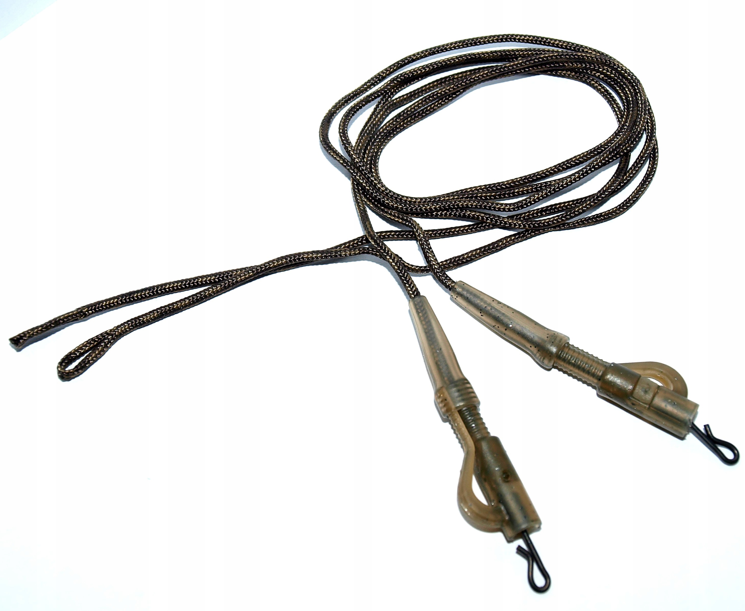 Przypon leadcore zestaw karpiowy 2 x 50cm, agrafka szybkozłączka, krętlik