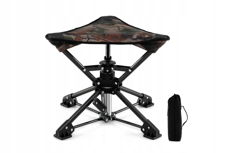 Costway Krzesełko Obrotowe Stołek Wędkarski 360 Kamuflaż Turystyczne