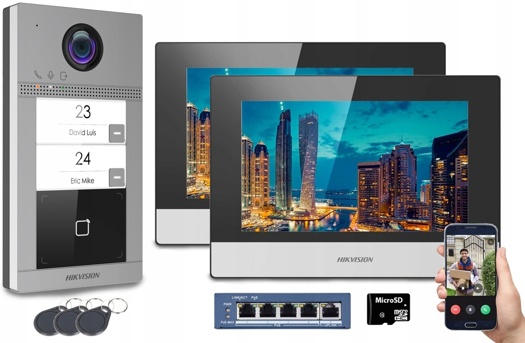 WIDEO DOMOFON 2 Lokatorski P Furtka + Brama Apka