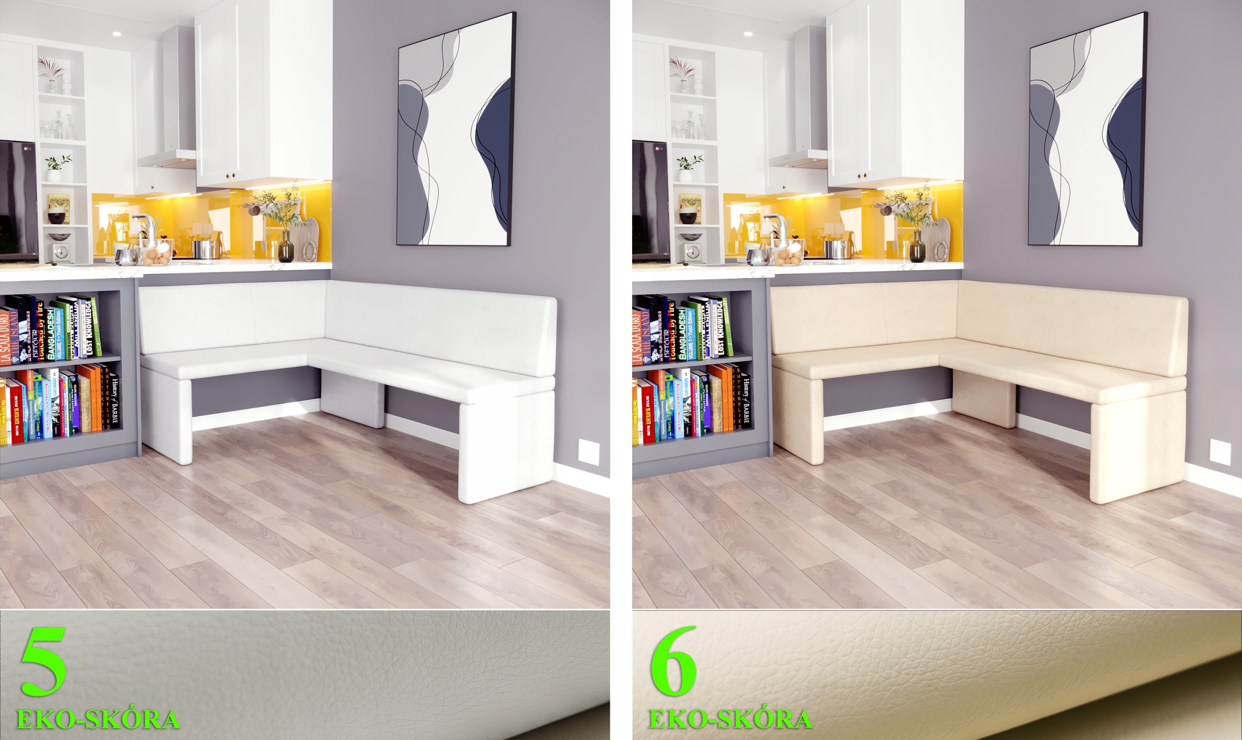 Narożnik kuchenny DUŻY OLGA Szerokość stołu 80 cm