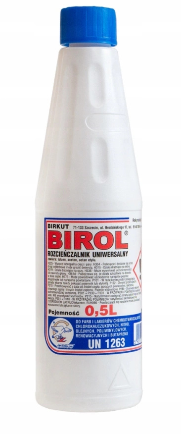 ROZCIEŃCZALNIK UNIWERSALNY DO FARB BIROL 0,5L