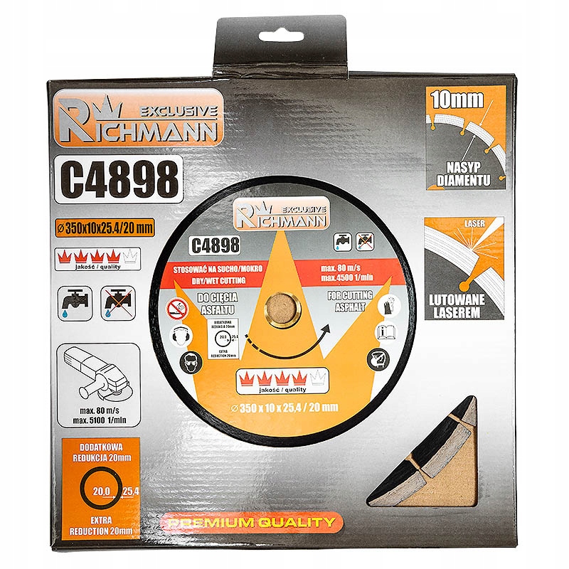 Алмазный диск для резки асфальта 350 * 25,4 C4898