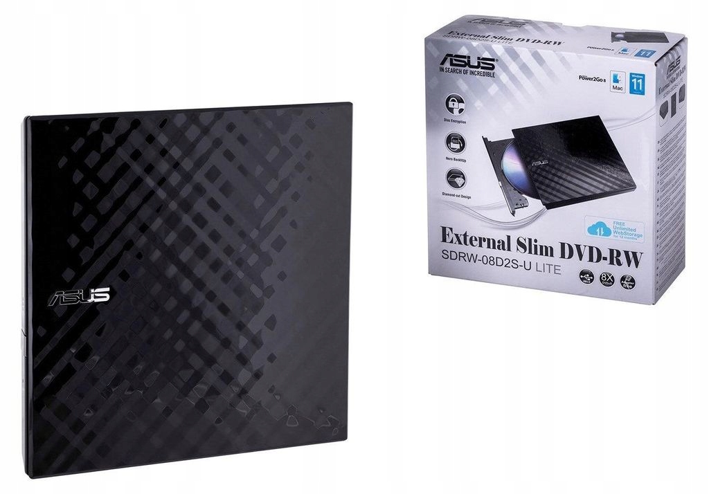 Nagrywarka DVD zewnętrzna Asus SDRW-08D2S-U Lite
