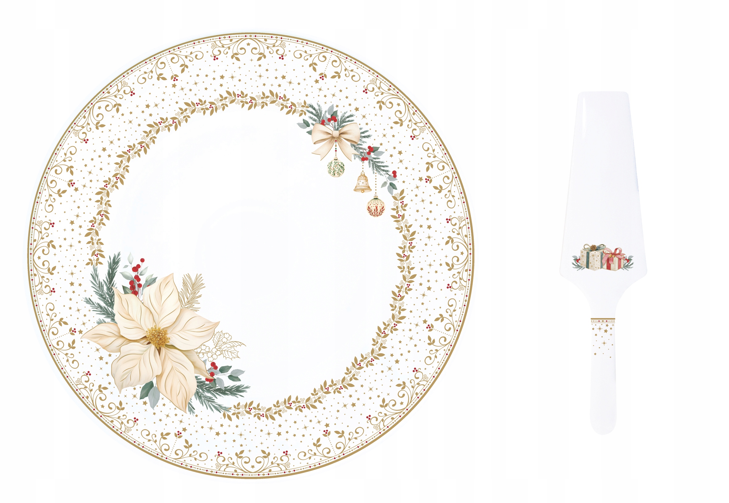 Vianočný tanier na tortu 32 cm varecha Vianočný Easy Life