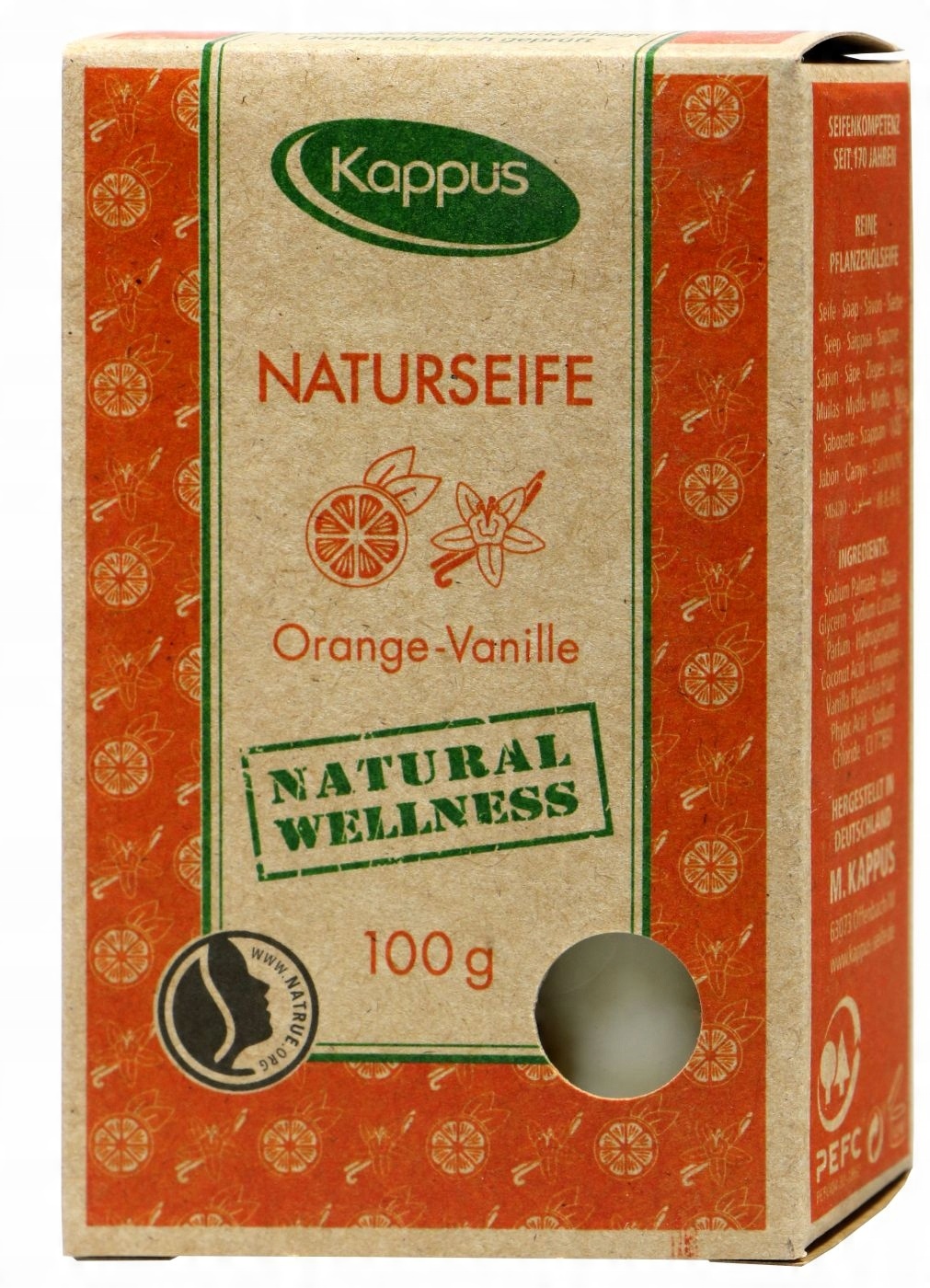 

Kappus Naturalne mydło Orange Vanillia kostka 100g