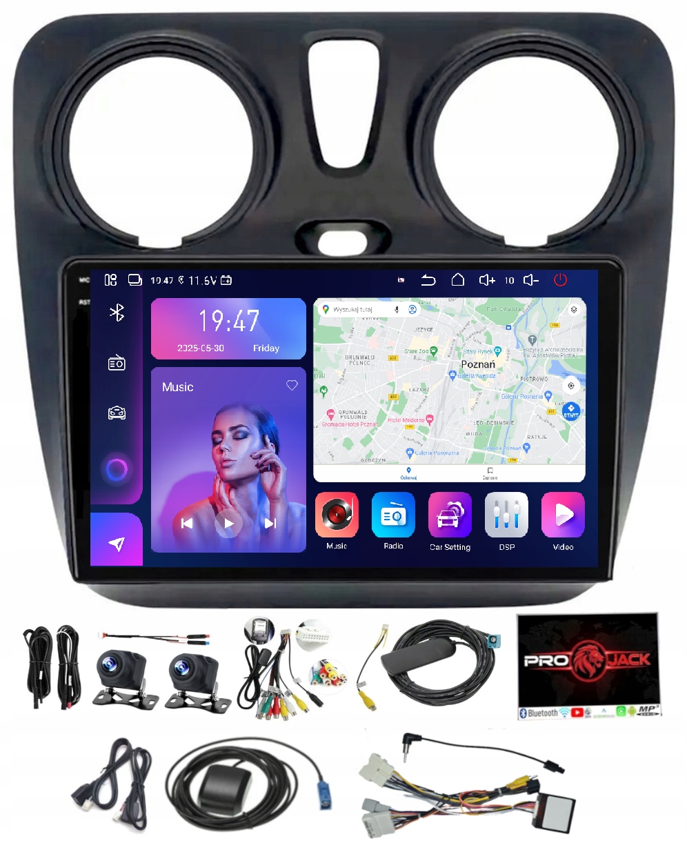 Rádio Navigácia Dacia Dokker Lodgy 2012-2020 Carplay Android 8/256GB Sim