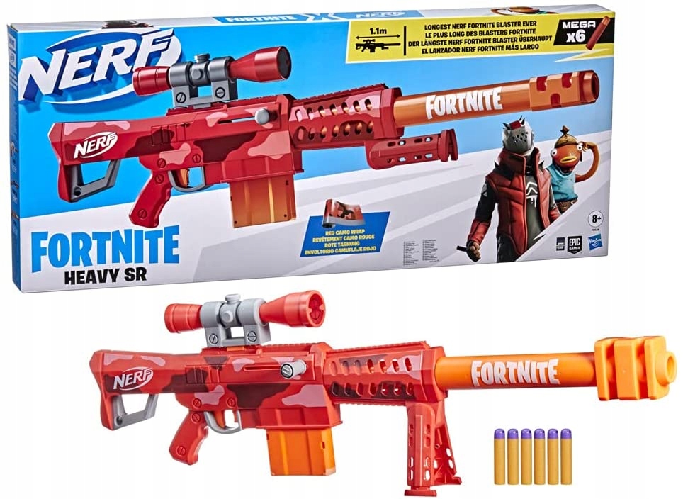 

Nerf Fortnite Snajperka Heavy Sr F0929 Uszk. Opak.