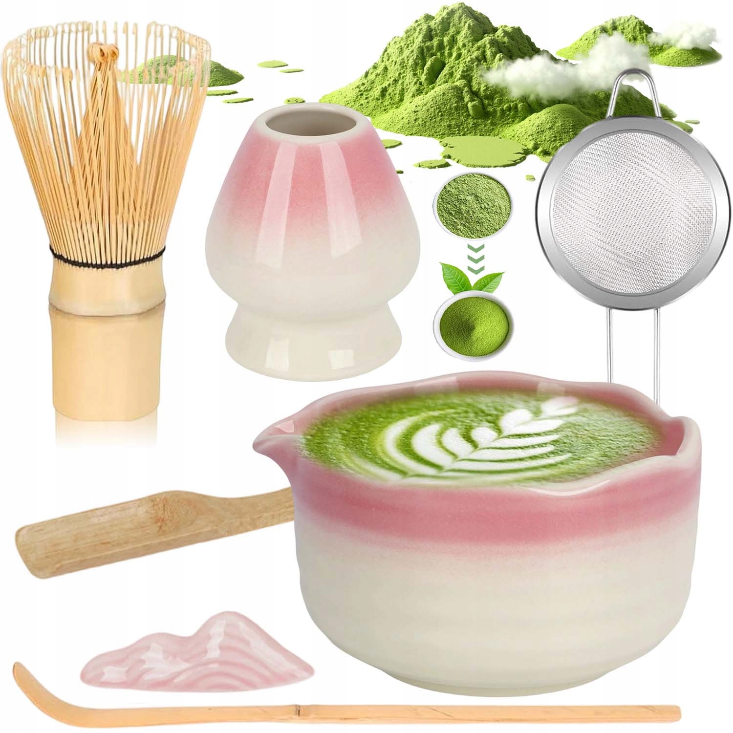 Zestaw Prezentowy Do Herbaty Matcha Zestaw Matcha Z Trzepaczką